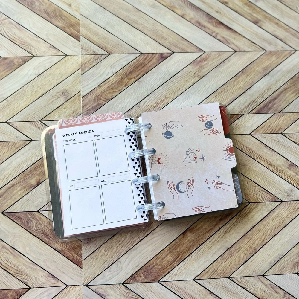 Happy planner micro notes monthly and weekly layouts undated sky full of stars